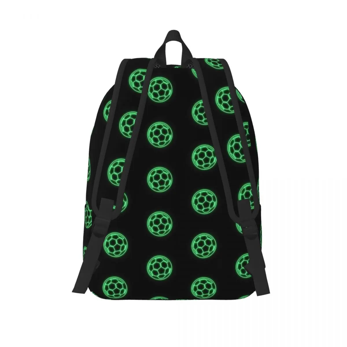 Retro Soccer Ball School Bookbag para Adolescentes, High College Sports, Daypack de futebol, estudante primário, verde