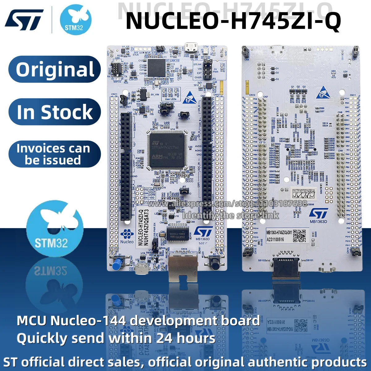 1PCS/LOT NUCLEO-H745ZI-Q Nucleo-144 Development Board STM32H745ZIT6 Original stock