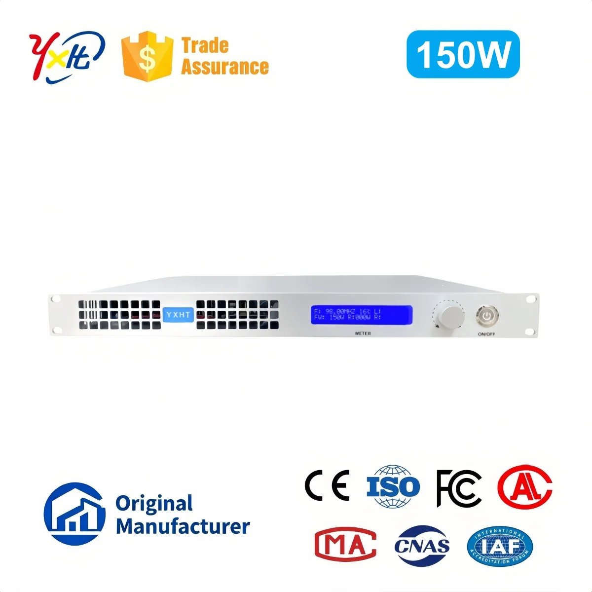 

YXHT-1,150W Industrial-Grade FM Transmitter (1U Rack-Mount) - High-Power Wide-Coverage Solution for Schools, Churches & Radio Ne