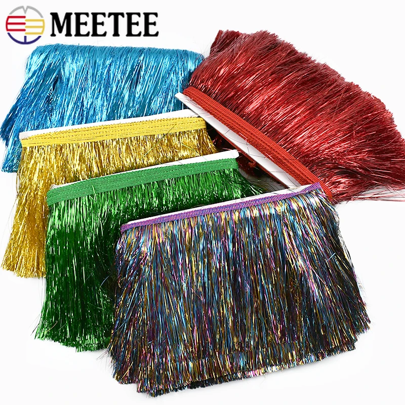 

2/5/10M Meetee 15cm Sequin Tassels Fringe Trim for Sewing Dresses Curtains Stage Clothes Decorative Trimmings Tassel Accessories