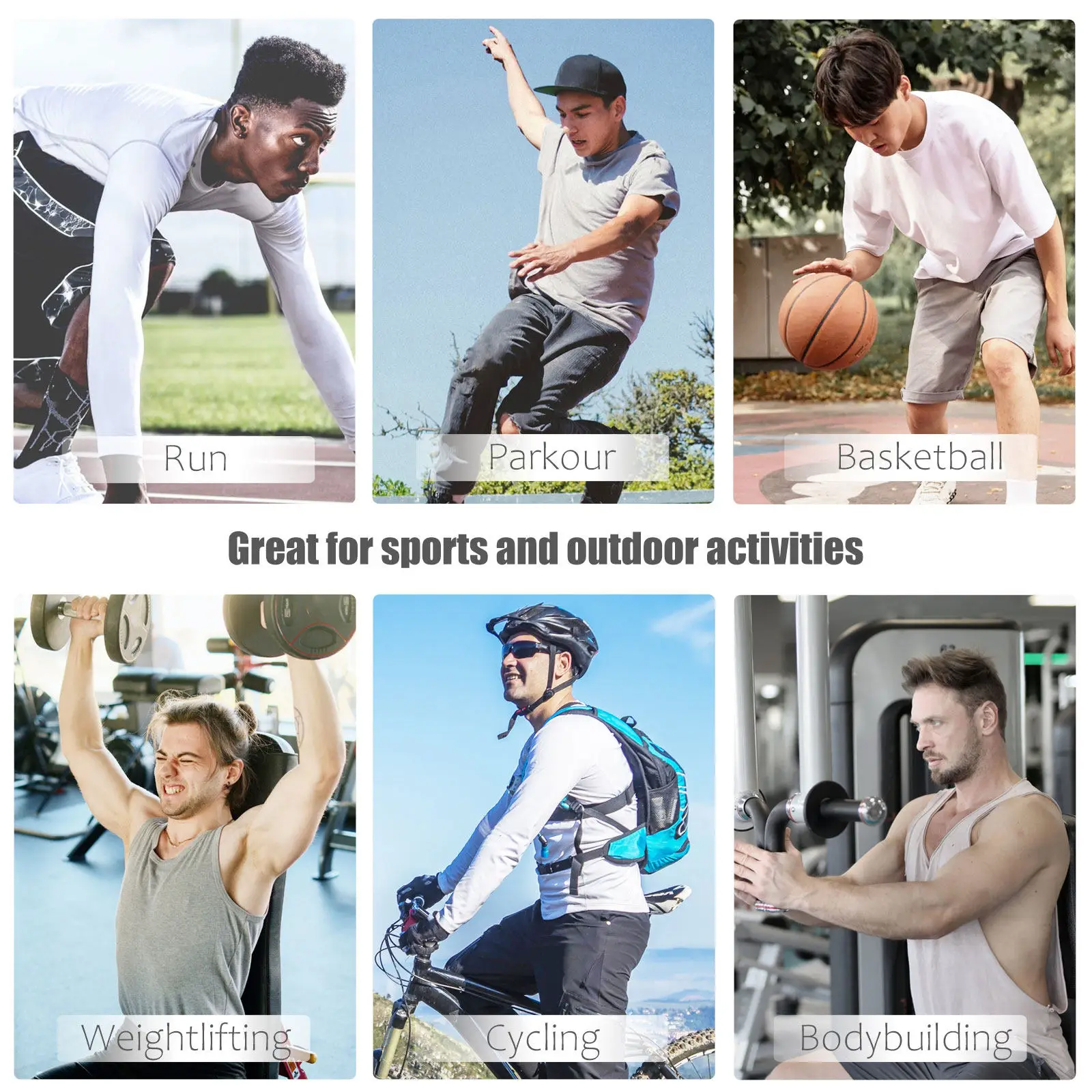 3Pcs Premium Sweatband Set for Sports Fitness Running Yoga Basketball Hiking Golf Workout Athletic Headband Sweat Headband