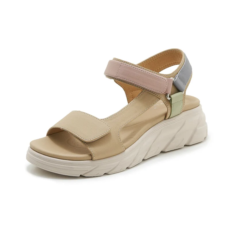 

Summer 2025 Women's Anti-Slip Wear-Resistant High-Heeled Sandals Fashionable Trend Outdoor Leisure Comfortable Soled Shoes