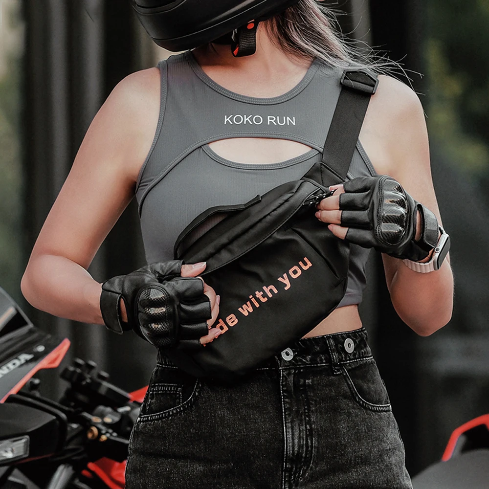 Motorcycle Riding Waist Bag Motorcycle Commuting Multifunctional Waterproof Diagonal Cross Bag Large Capacity Shoulder Bag