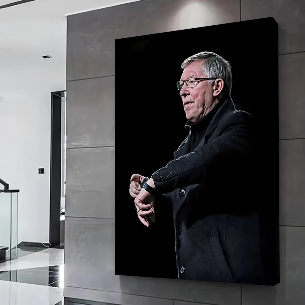 السير أليكس فيرغسون Fergie T كرة القدم يطبع المشارك مخصص حائط لوح رسم الفن غرفة المعيشة ديكورات الديكور الداخلي