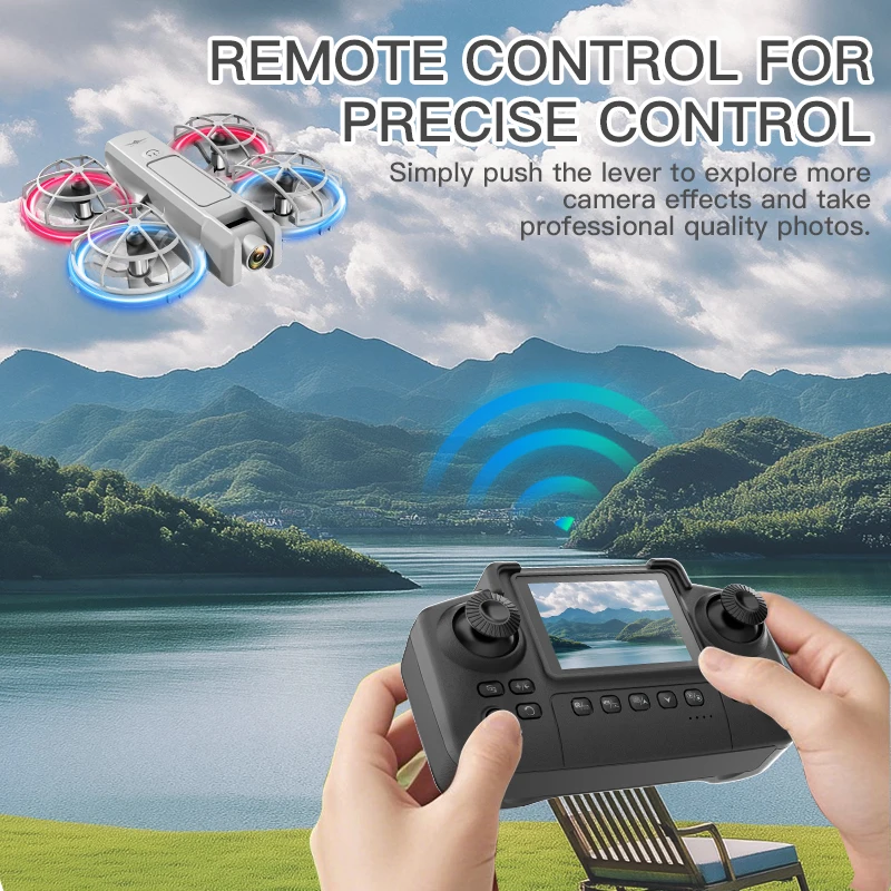 새로운 KF600 RC 미니 드론, 카메라 보호 커버 및 LED 조명, 충격 방지 스크린 포함, 어린이 선물용 RC 쿼드콥터 장난감