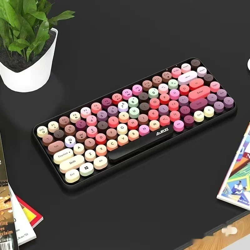 

Wireless Keyboard IOS Android Windows Ipad Tablet Colorful Portable Keyboard SmartPowerSaving Exquisite GiftComputer Peripheral