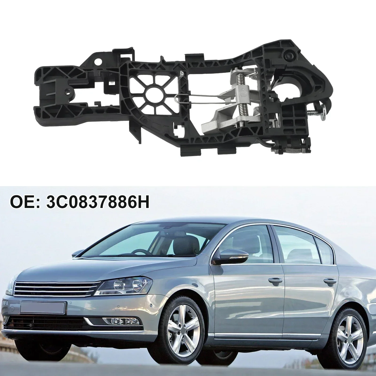 

Механизм переноски, дверная ручка, рама, профессиональная, правая, простая в установке, 1x АБС-пластик +meta для Passat B6 B7 2006-2015, новинка