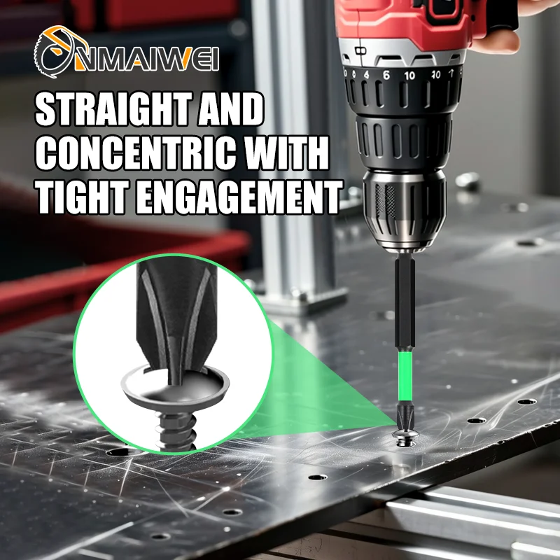 قوية المغناطيسي الصليب مفك بت S2 صلابة عالية المضادة للصدمات دفعة رئيس عدم الانزلاق شنيور يعمل بالبطارية بت مجموعات #5