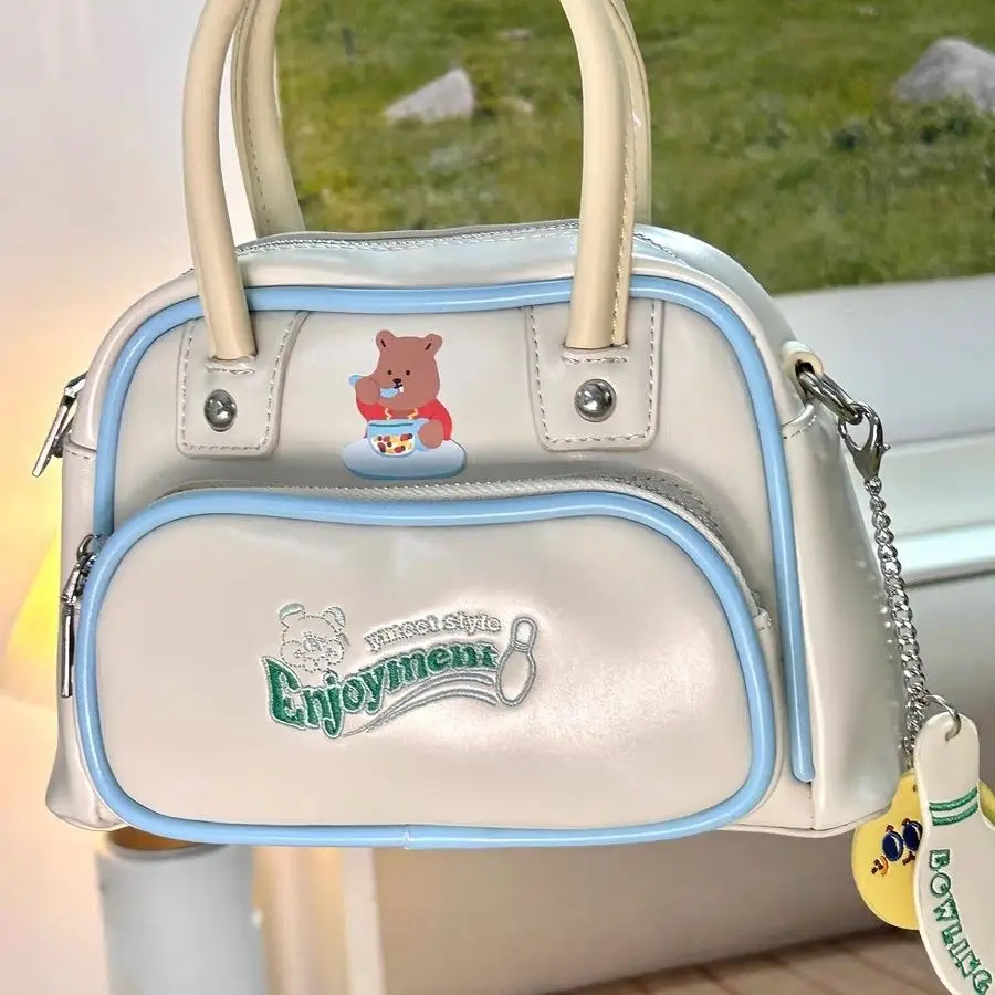 Cartoon Cute Bear Pu borsa a tracolla impermeabile di grande capacità borsa a tracolla borsa da donna borsa a tracolla borsa a tracolla per studenti