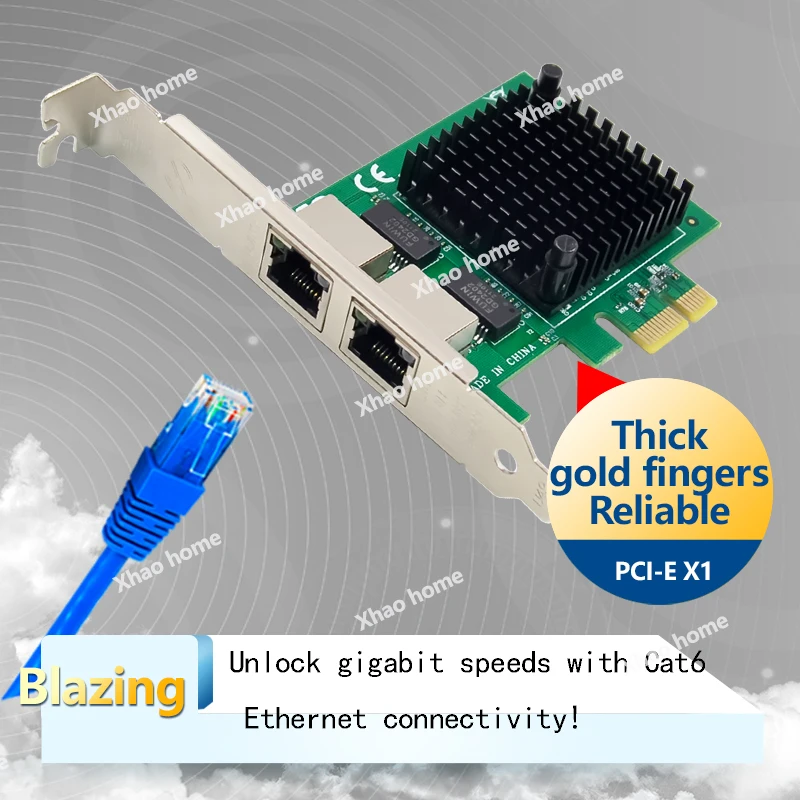 듀얼 포트 2.5G PCI-E 이더넷 네트워크 카드 100/1000/2500Mbps I225V 칩, 데스크탑 PC/서버/ESXi/라우터, RJ45 LAN 어댑터용