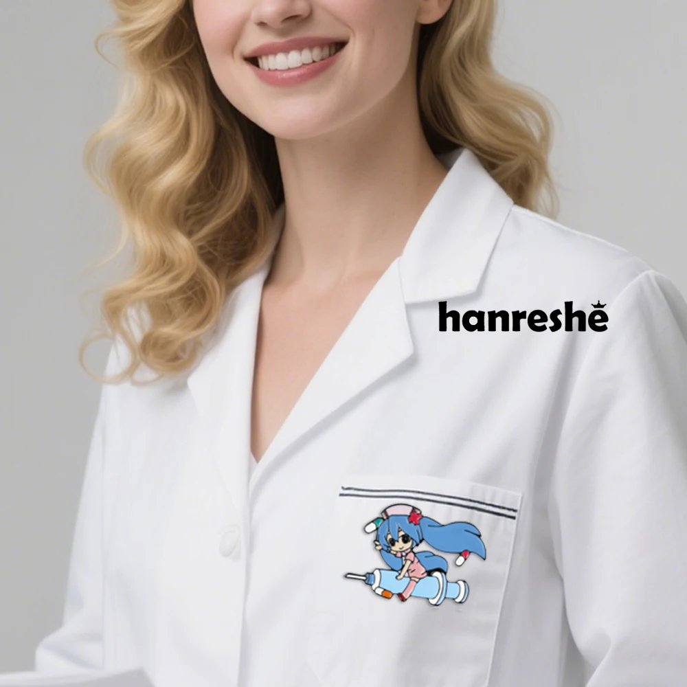 Hanreshe Lovely Cartoon Nurse Pin Medical Nursing Enamel Brooch for Women Girls Backpack Lapel Bag Decoration Badge