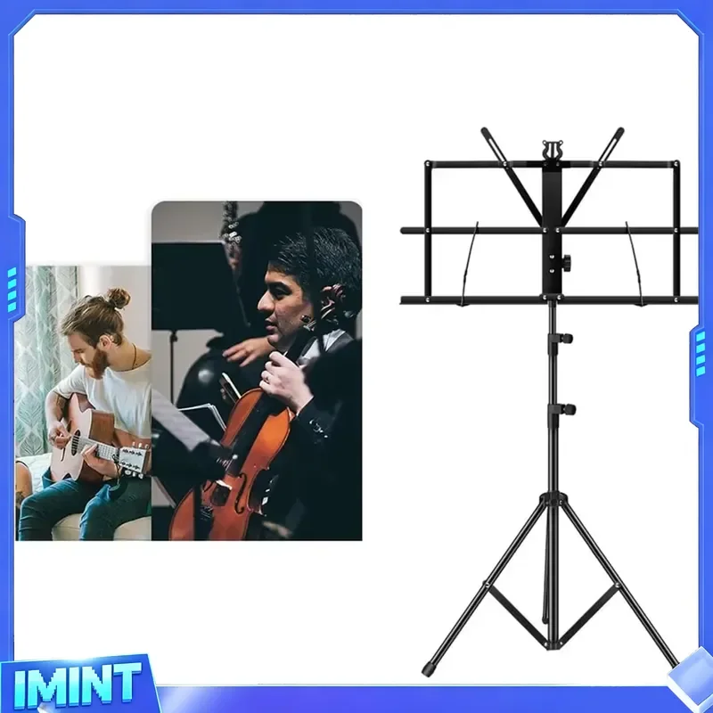 2 in 1 Music StandDual Use Folding Sheet Music Stand Desktop Book Stand Portable and Lightweight