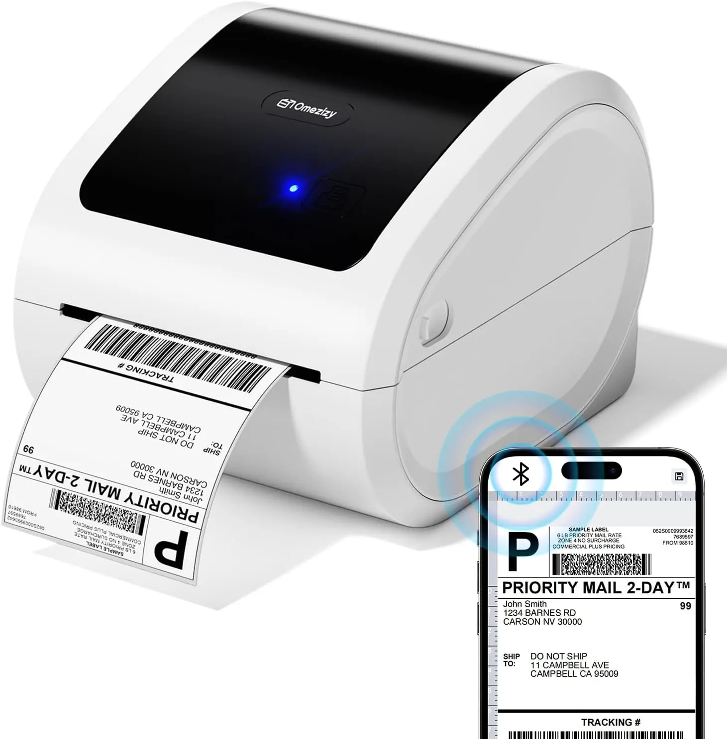 Phomemo D520BT Color Style Inkless Printer 4X6 Thermal Shipping Label Maker for Business Sticker Label Printing Stock Ready Ship