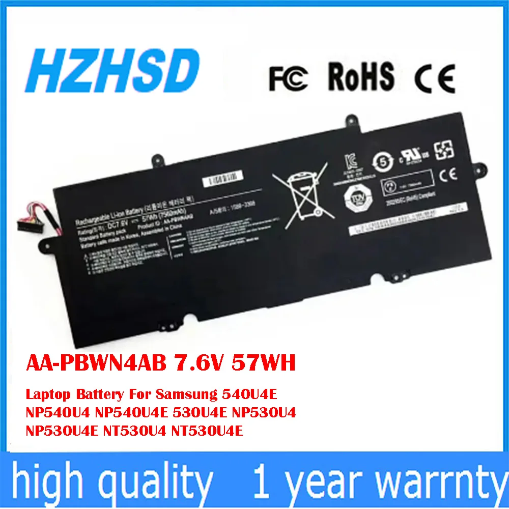 AA-PBWN4AB 7,6 В 57WH Аккумулятор для ноутбука Samsung 540U4E NP540U4 NP540U4E 530U4E NP530U4 NP530U4E NT530U4 NT530U4E AA-PBWN4AB 7,6 В 57WH Аккумулятор для ноутбука Samsung 540U4E NP540U4 NP540U4E 530U4E NP530U4 NP530U4E NT530U4 NT530U4E