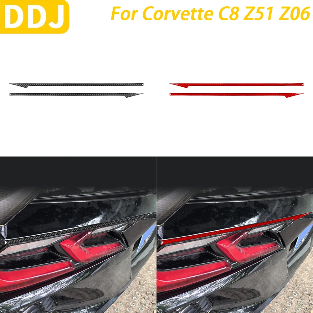 For Chevrolet Corvette C8 Z51 Z06 2020-2023 Car Accessories Carbon Fiber Rear Taillight Decorative Strips Decoration Sticker