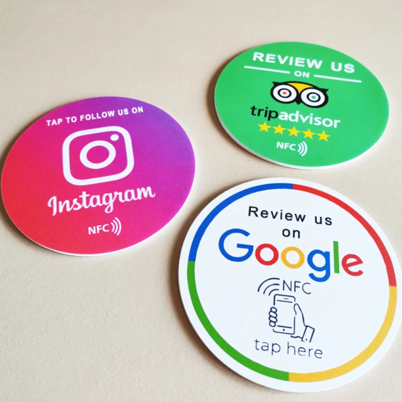 Custom Google Review Sign with NFC Scan Code PVC Social Media Signs Google Review Card For Your Business Retail Store Decors