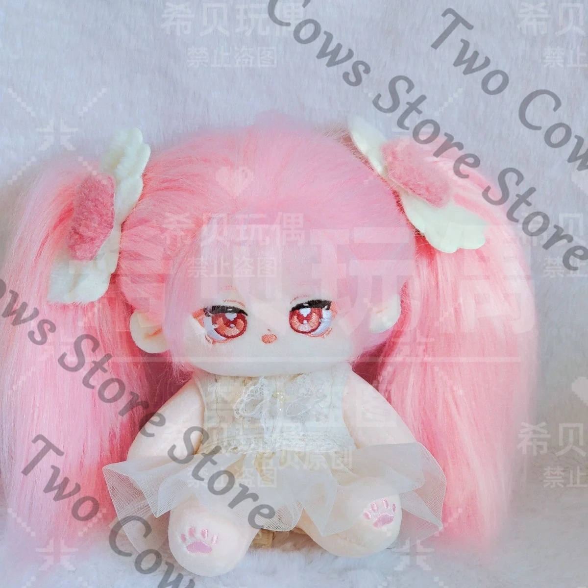 

Anime Link Click Li Tian Xi Cosplay 20cm Plush Cotton Doll Pigtail Cartoon Maumet Dolls Toys Naked Baby Have Skeleton Adorn Gift