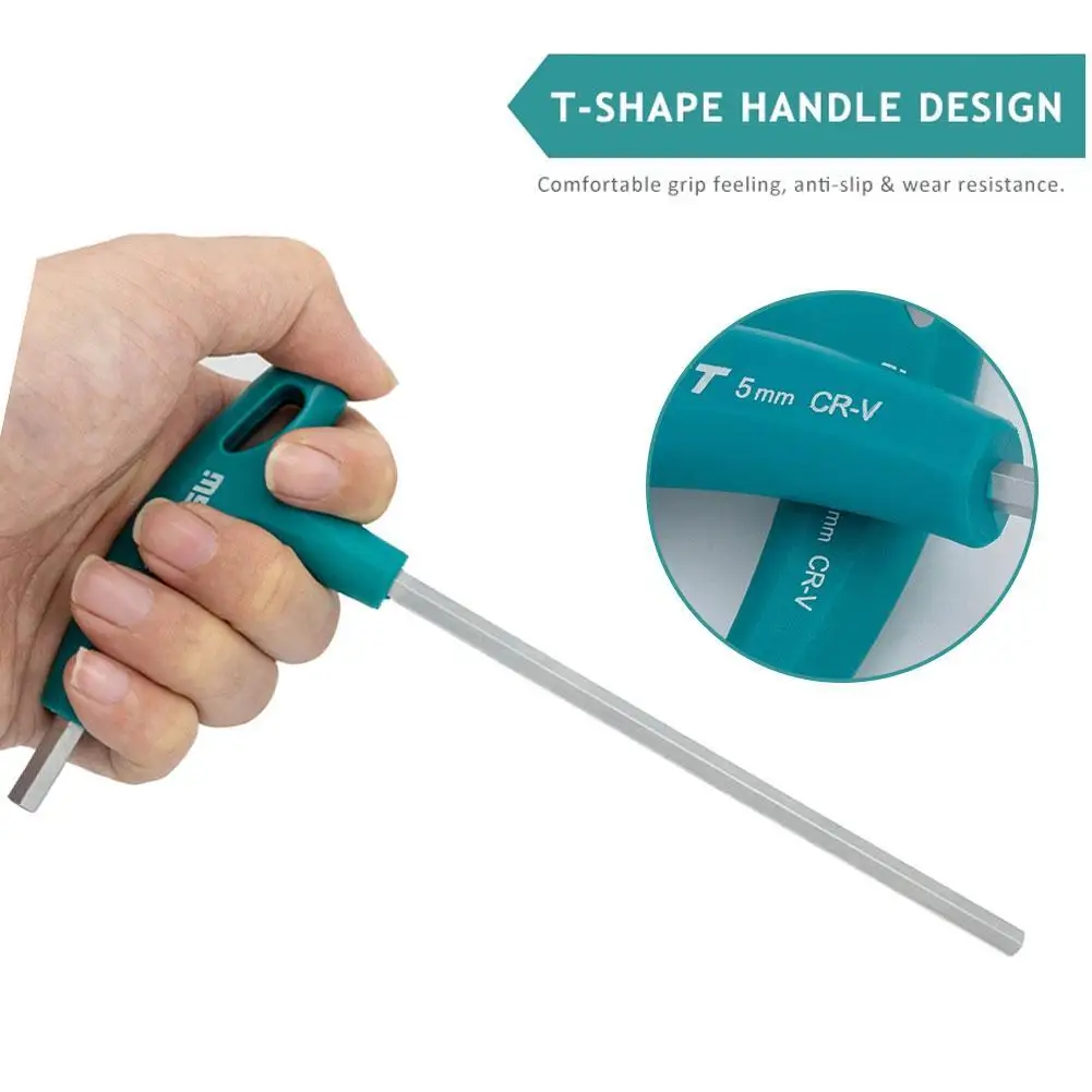 T-handle Allen Wrench Hex Key Grupo Two-end e Pontas Chanfradas Adaptador Universal Quick Snap Chave Inglesa 2.5 Mm10 mm