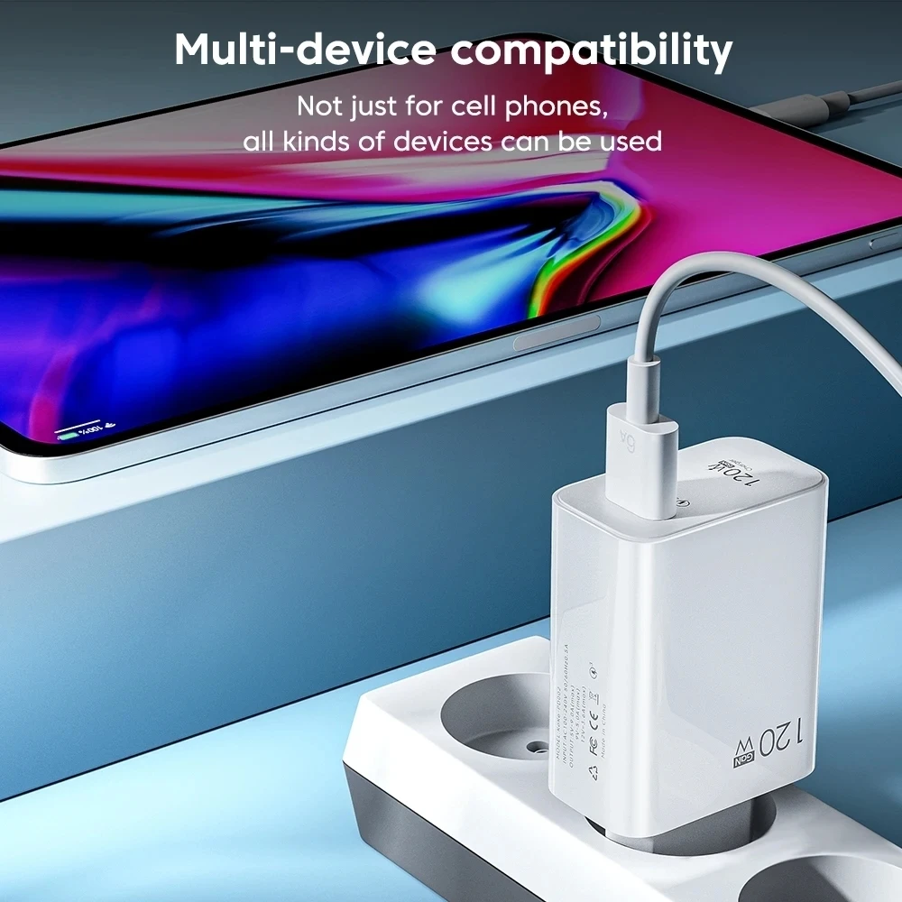 Xiaomi 120w GaN Charger QC 5.0 Fast Charging PD 25W USB Type C Charger For IPhone Samsung Fast Wall Charger Adapter US EU Plug