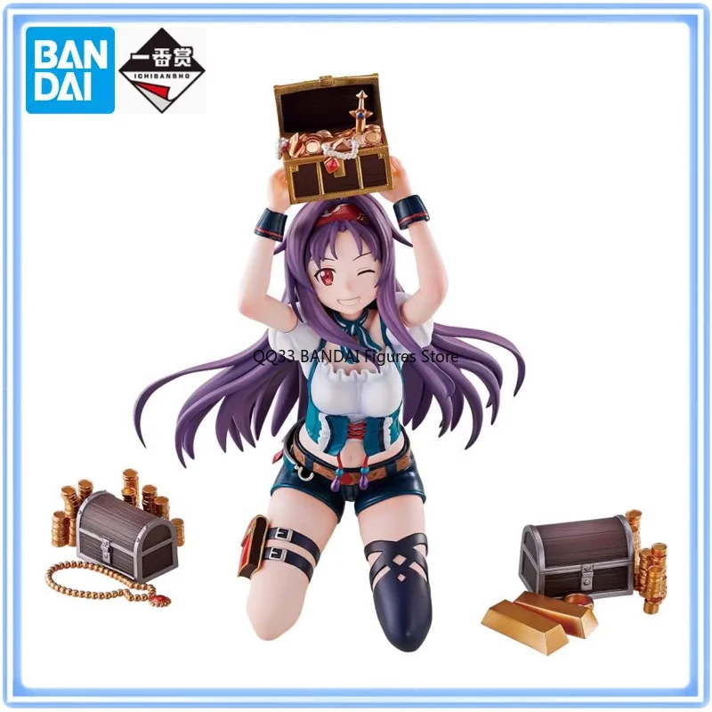 Bandai Original Sword Art Online SAO Konno Yuuki Treasure House Anime Action Figure Desktop Ornaments Model Gift