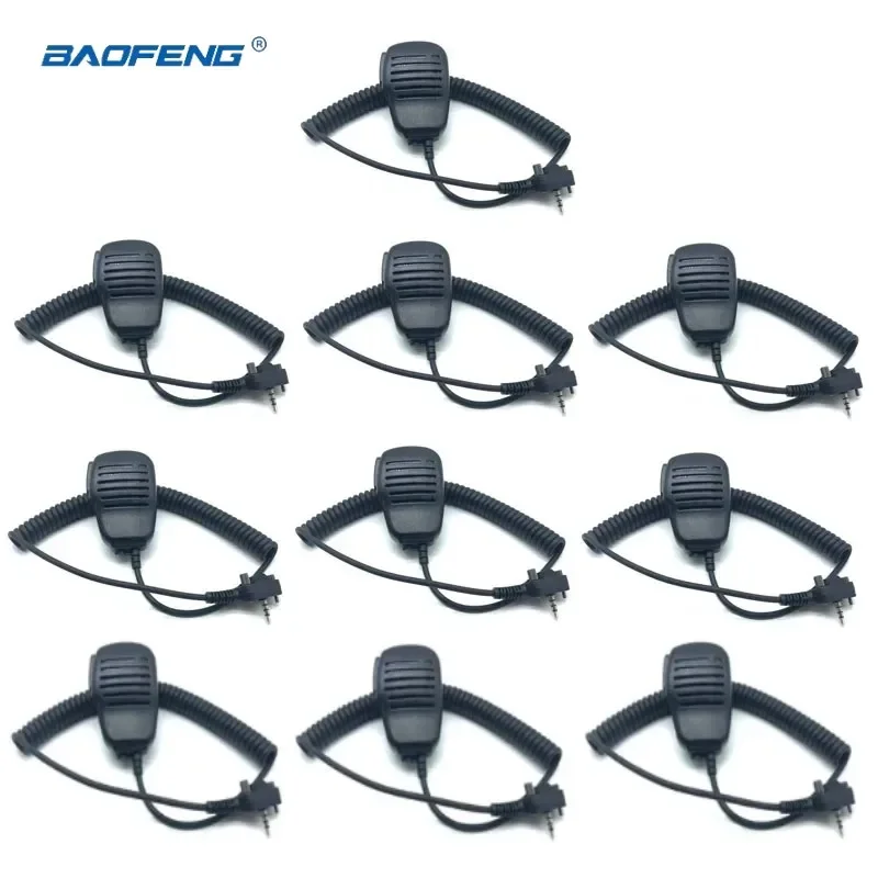 10 Buah Mikrofon Speaker Genggam Mikrofon PTT untuk Vertex Standard VX-160 VX-231 EVX-531 VX-350 VX-354 VX-400 Walkie Talkie Aksesori