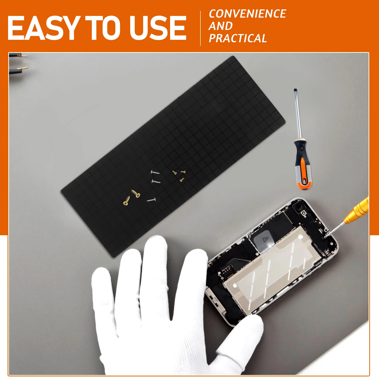 

Magnetic Memory Pad for Screw Organization Electronic Repair Mat Grid System Small Parts Work Pad Hardware Storage Solution