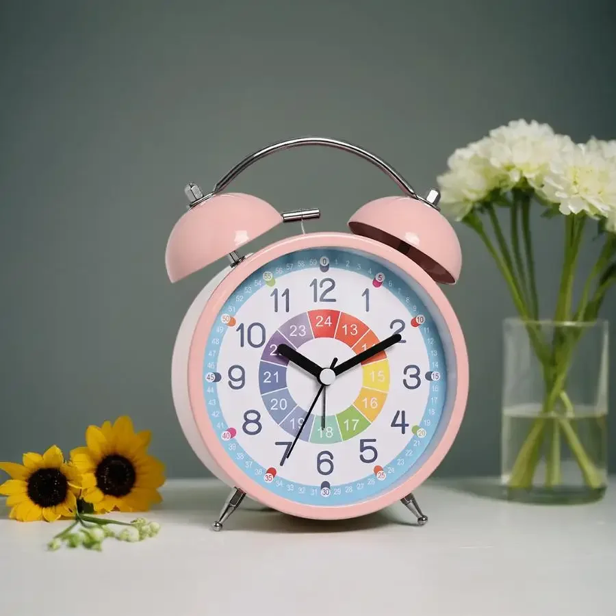 1 student-exclusive bedroom desktop alarm clock; 3-inch early childhood education small alarm clock; room/home decoration