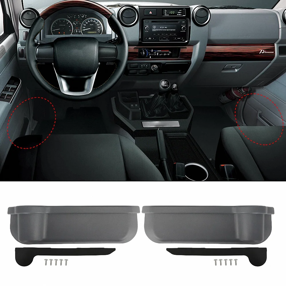 

FBIL-Car Door Pockets Storage Box Cup Holder For Toyota Land Cruiser 70 Seires LC70 LC71 LC76 LC77 LC79 Accessories