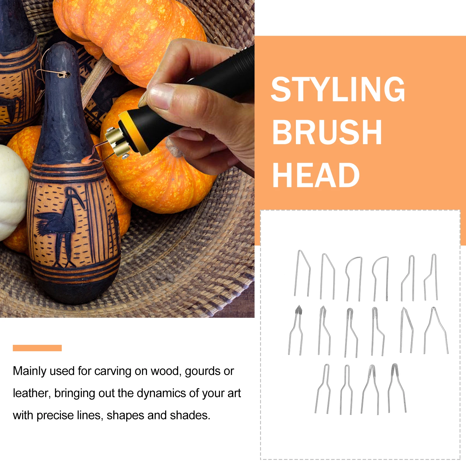 

10Pcs Metal Carving Pyrographic Tips DIY Burning Tips for Woodworking Craft Precise Line Alloy Replacement Nibs Set