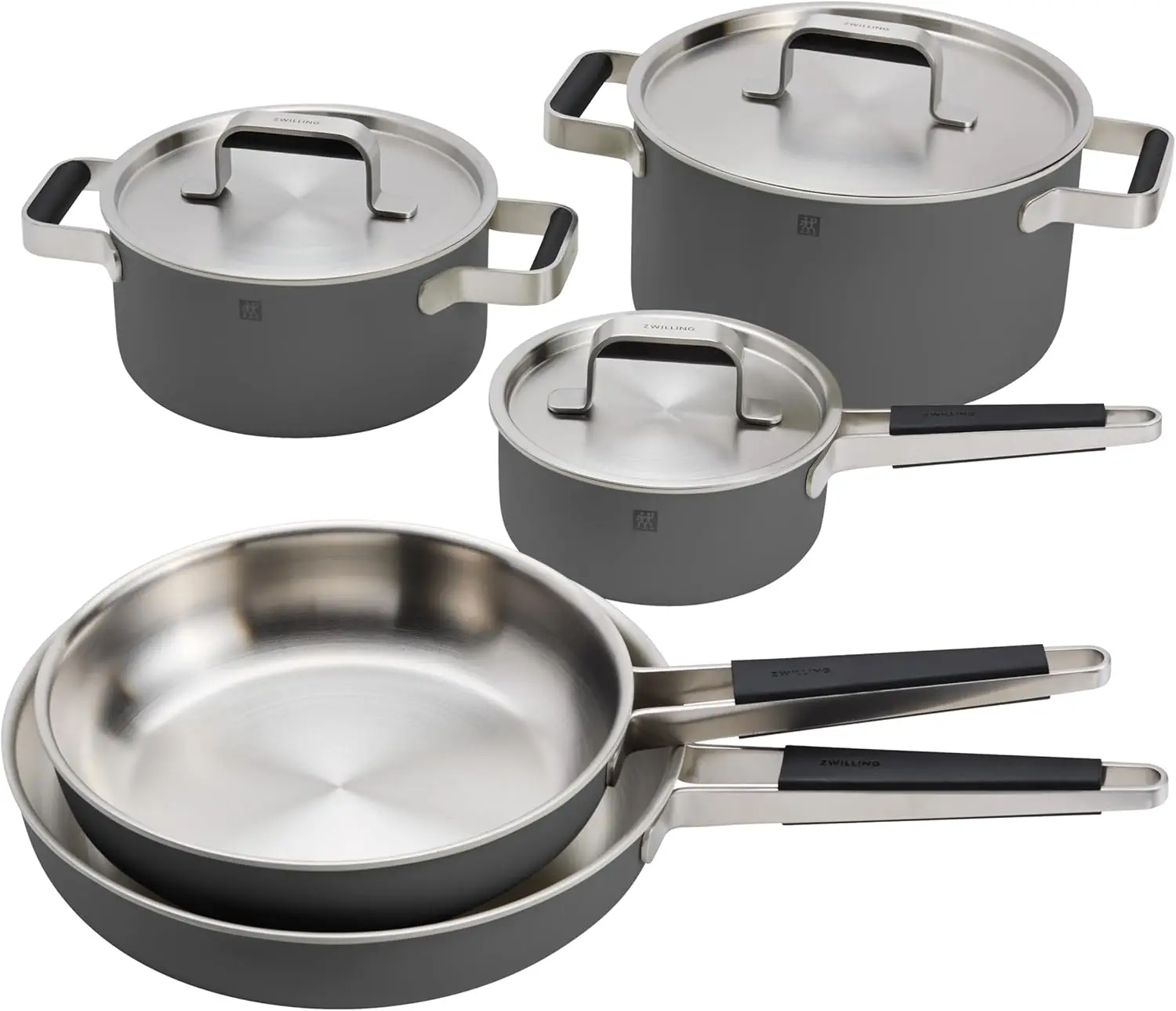 

Pure 8-pc Stainless Steel Cookware Set, Grey
