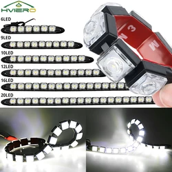 Led Auto Flexible Bulbs Silicone Daytime Night Running Light 6LED Lens 12V White Headlight Reverse Parking Fog Turn Signal Lamps