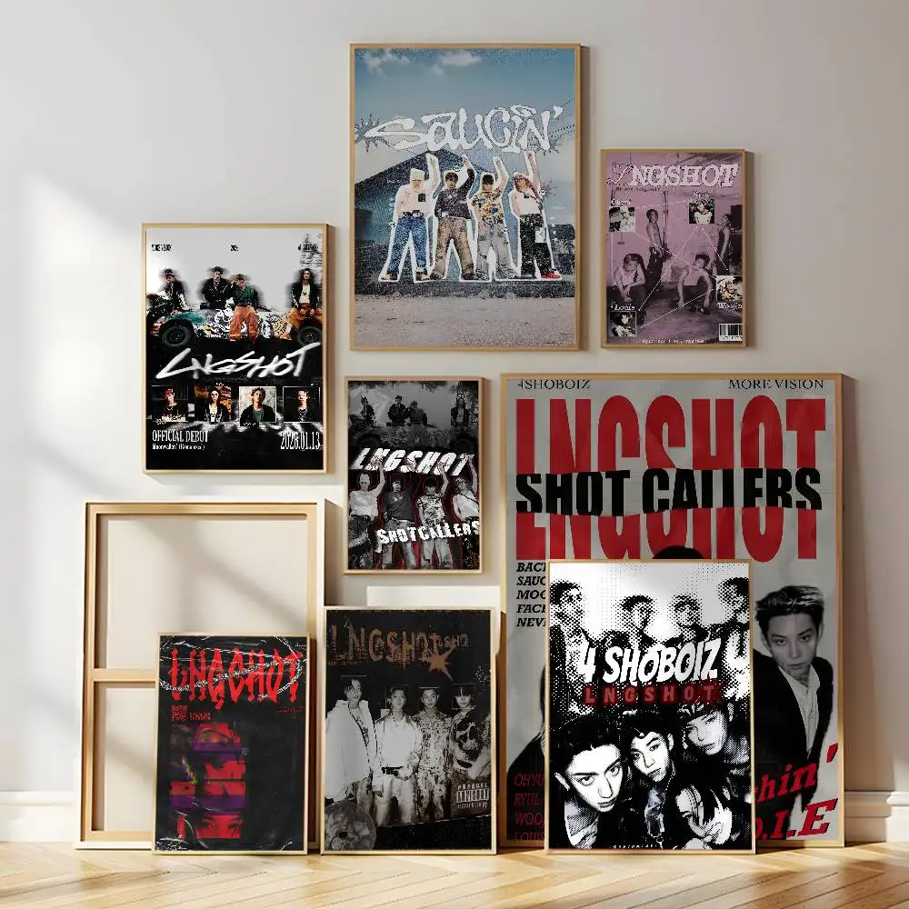 L-LNGSHOT Poster Self-adhesive Wall Mural Art Waterproof Sticker For Bar Room Decor High Quality Print Gift