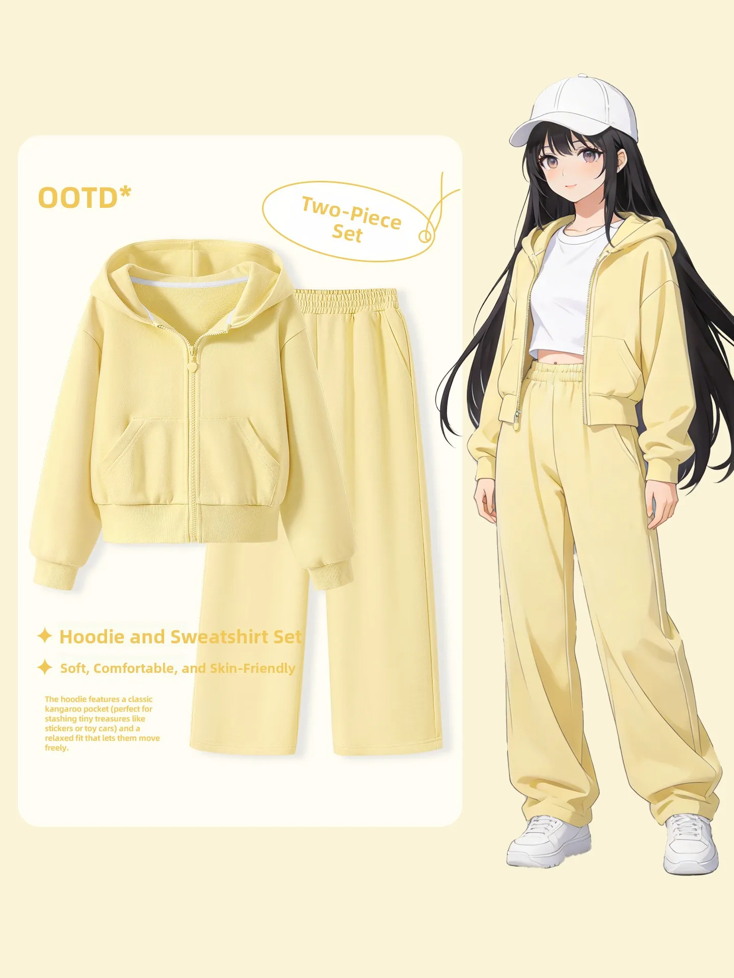 spring-autumn-faionable-children's-sportswear-set-for-girls-light-open-cardigan-sweatirt-two-piece-set-cotton-polyester