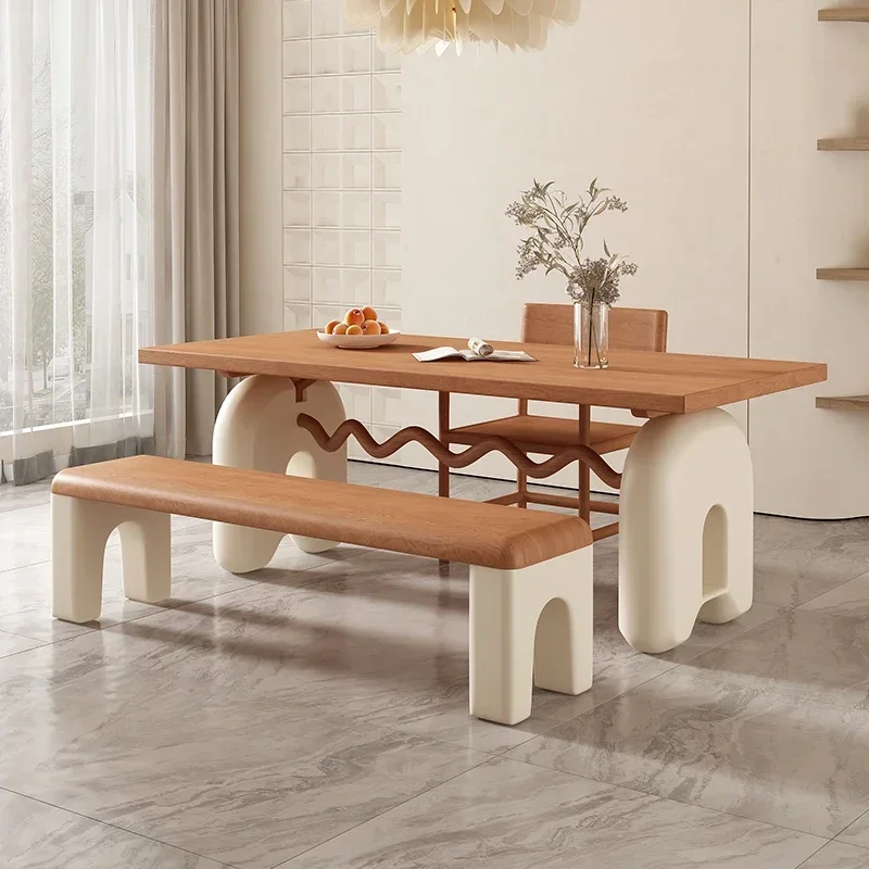 

Log-colored desk, rectangular desk