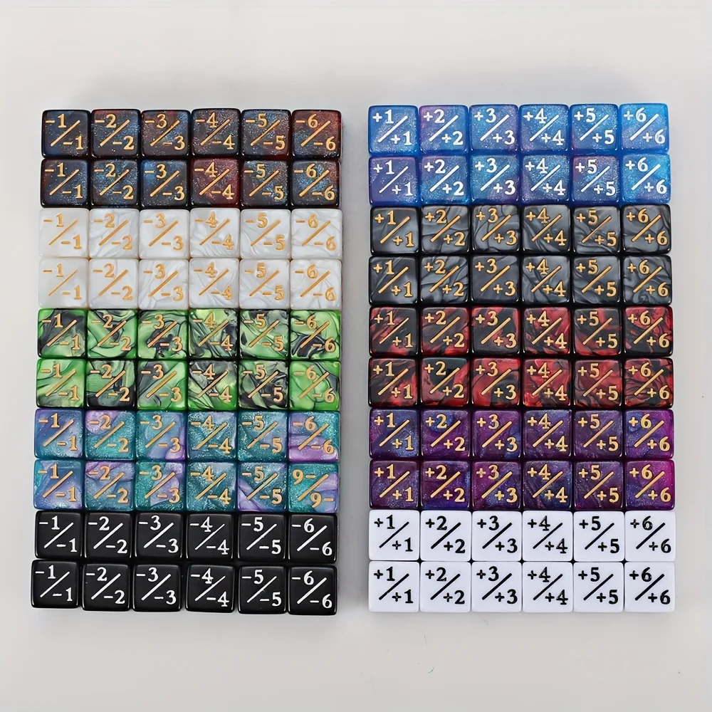 Juego de dados mágicos para contar, 24 Uds., con diseño de cielo estrellado, perfecto para juegos de cartas Mtg y juegos de magia, mejora las habilidades matemáticas