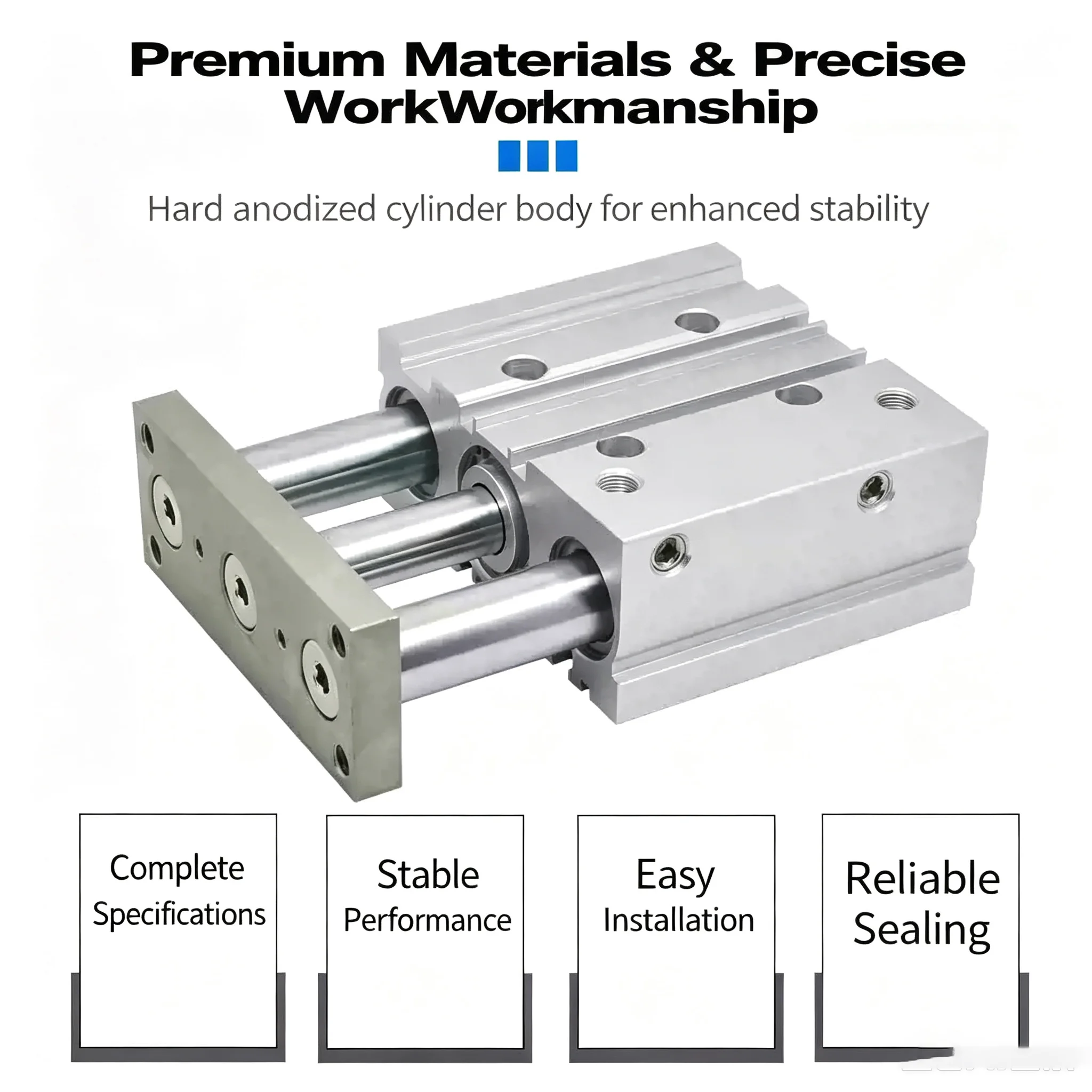 Three-axis three-rod cylinder with guide rod MGPM12/16/20/25*20/30/40/50/75/100/150Z200