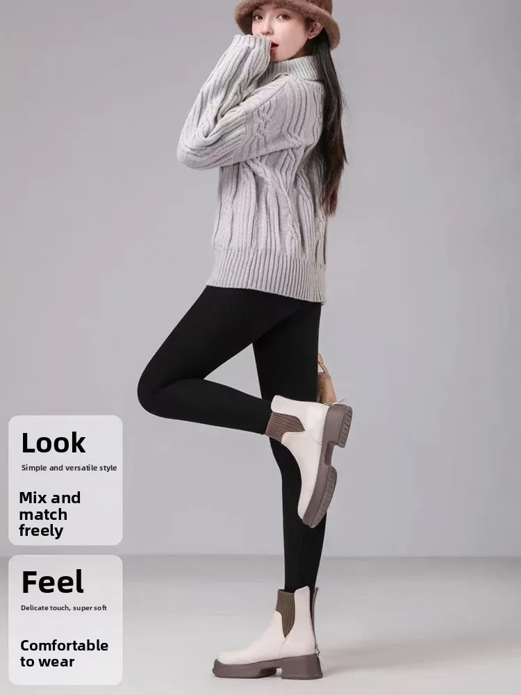 Pantalon de Yoga taille haute doublé pour femme, vêtement d'extérieur, chaud, amincissant, couche de Base, décontracté, neuf pièces, automne hiver