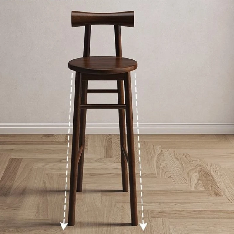 Particularly Durable Bar Chair Solid Wooden Modern Designer Vintage Bar Chair New Chinese Sense Bar Furniture Stolik Barowy XYBC