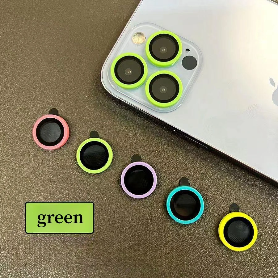 Luminous Ceramic Camera Protector Film For IPhone 14 13 12 11 15 Pro Max 14 Plus 12 13 Mini Lens Ring Tempered Glass Glowing Cap image 3