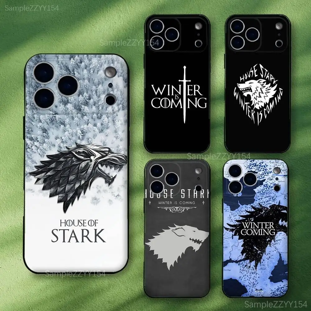

Stark Winter Coming Phone Case For iPhone 17,16,15,14,13,12,Pro,Max,Plus,E,SE4,Air,Mini Black Soft Funda