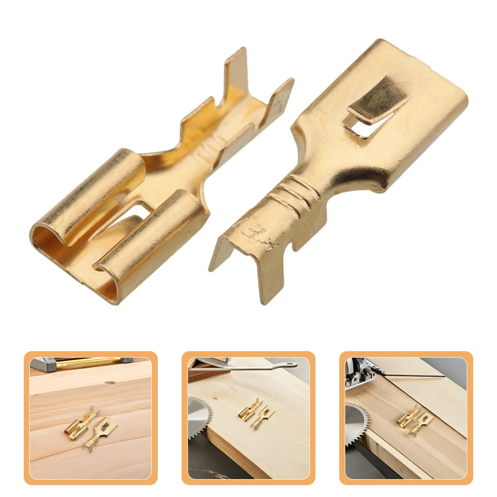 

100Pcs Audio Spade Female Crimp Connectors Quick Disconnect Terminals Car Audio Speaker Wire Connectors Electrical