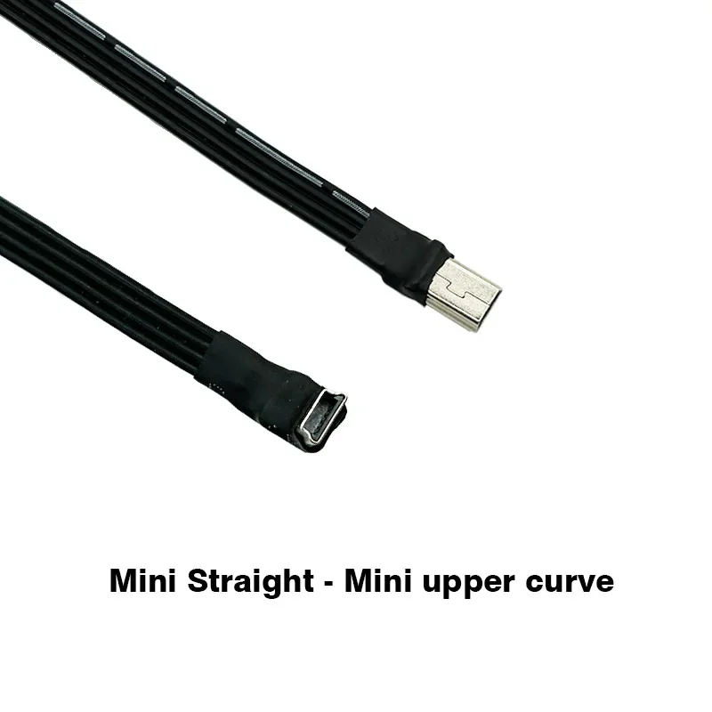 90 Degrees Mini USB Flexible Soft Date Cable Male Female for Drone Charging FPV Data Silicone Flat FPC Up Down Right Left Angled
