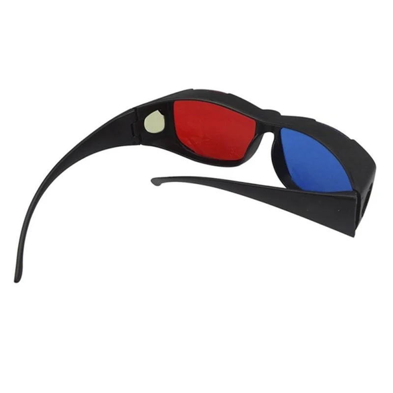 Red Blue 3D Glasses Black Frame For Dimensional Anaglyph TV Movie DVD Game