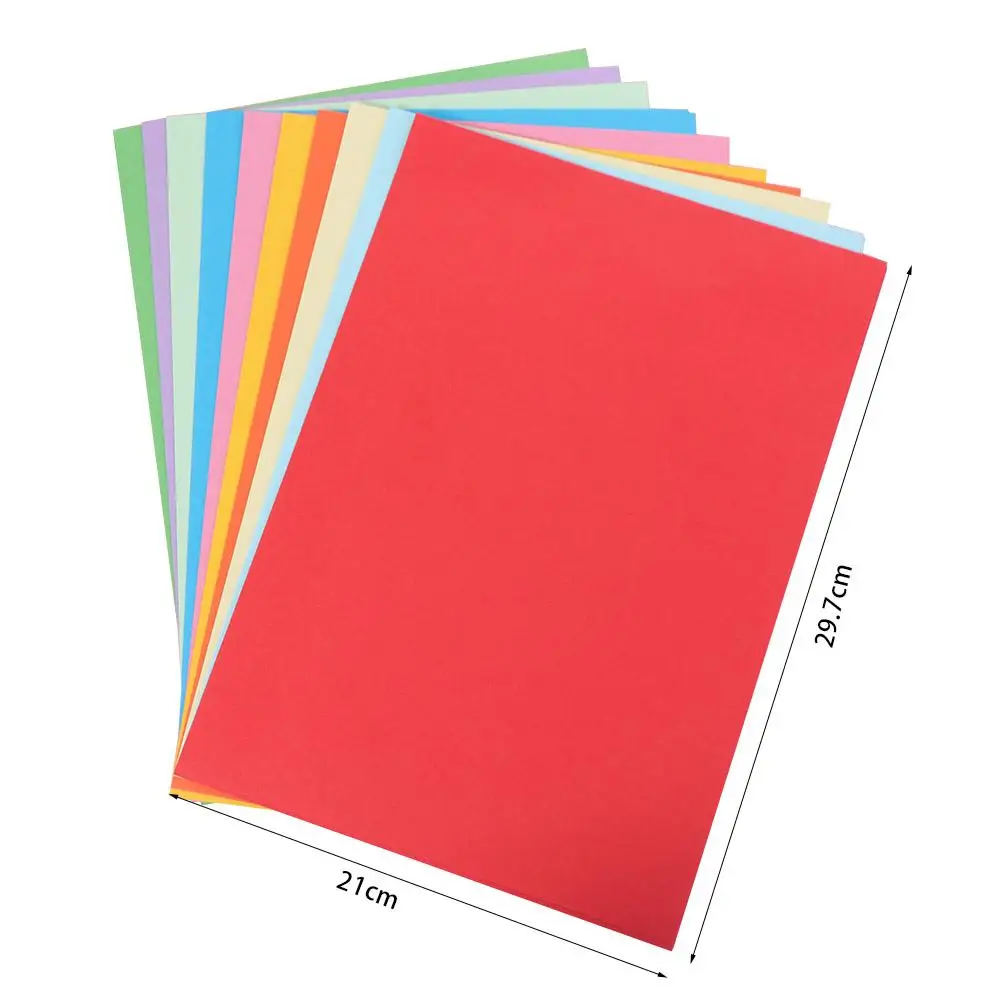 

50 Sheets A4 Handmade Colored Paper Set DIY 10 Colors Handmade Origami Montessori Handcraft Origami Handcraft Paper
