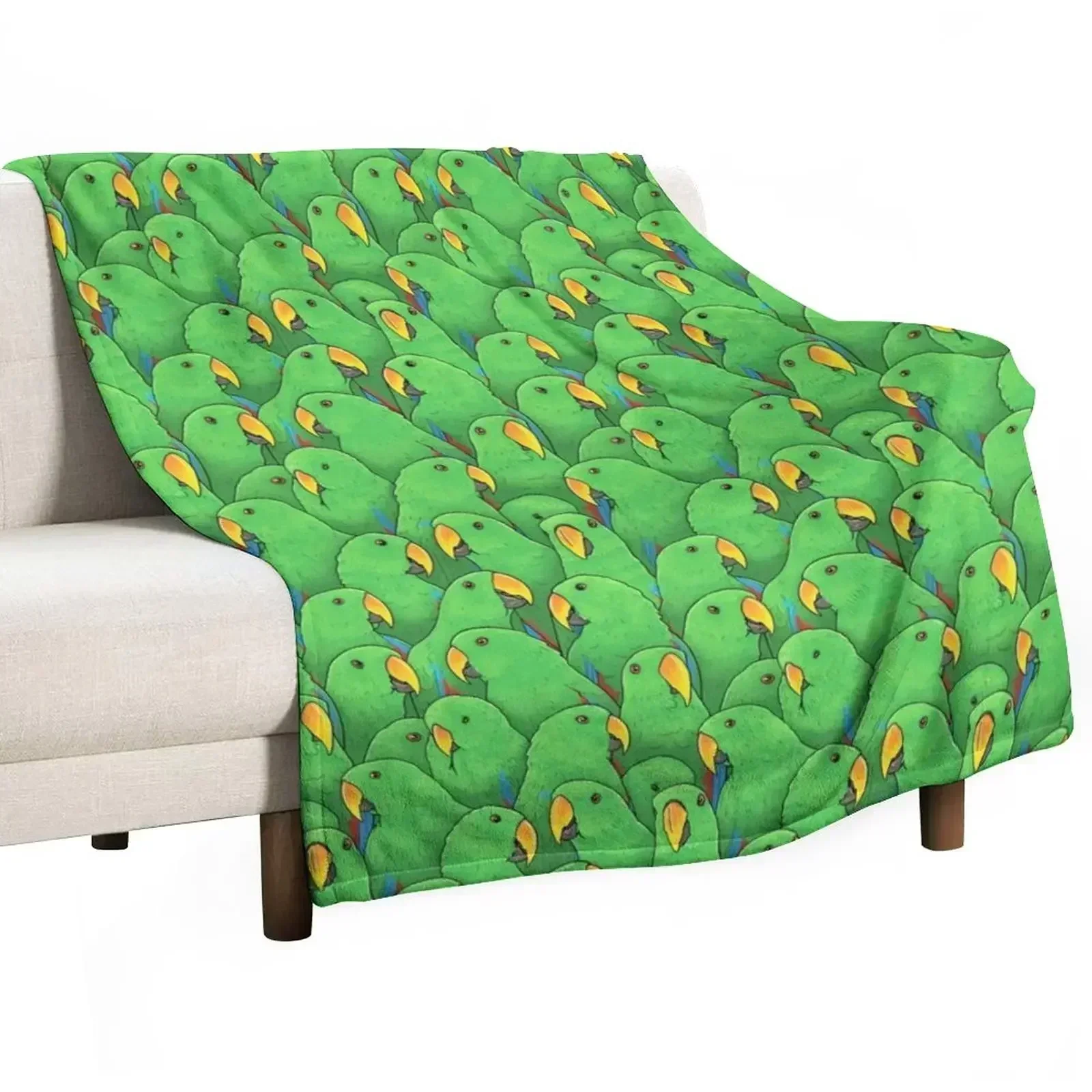 Male Eclectus Parrots Throw Blanket Designers Blankets Sofas Of Decoration Hairy christmas gifts Decoratives Blankets