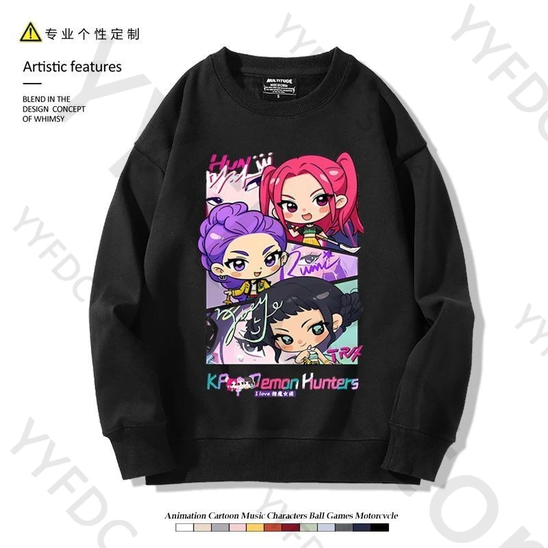 Sweat à Capuche Kpop Pour Fille – Imprimé Anime, Manches Longues, Style Décontracté (tailles Asiatiques, Prendre Plus Grand)