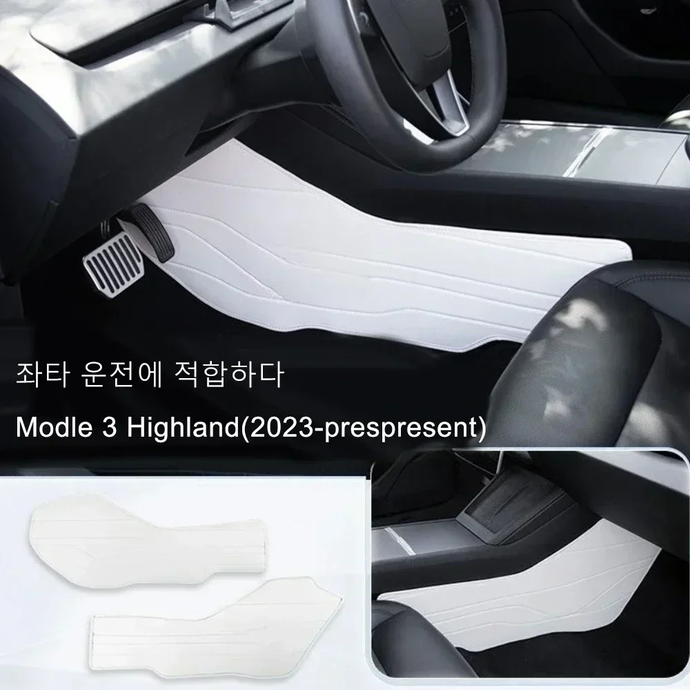 Linke Fahrerseitige Trittschutzmatte Konsolenpolster Kratzfester Hinterer Klimaanlagen-Schutz für Tesla Model Y Juniper / Model Y / Model 3 Highland – Detail 13