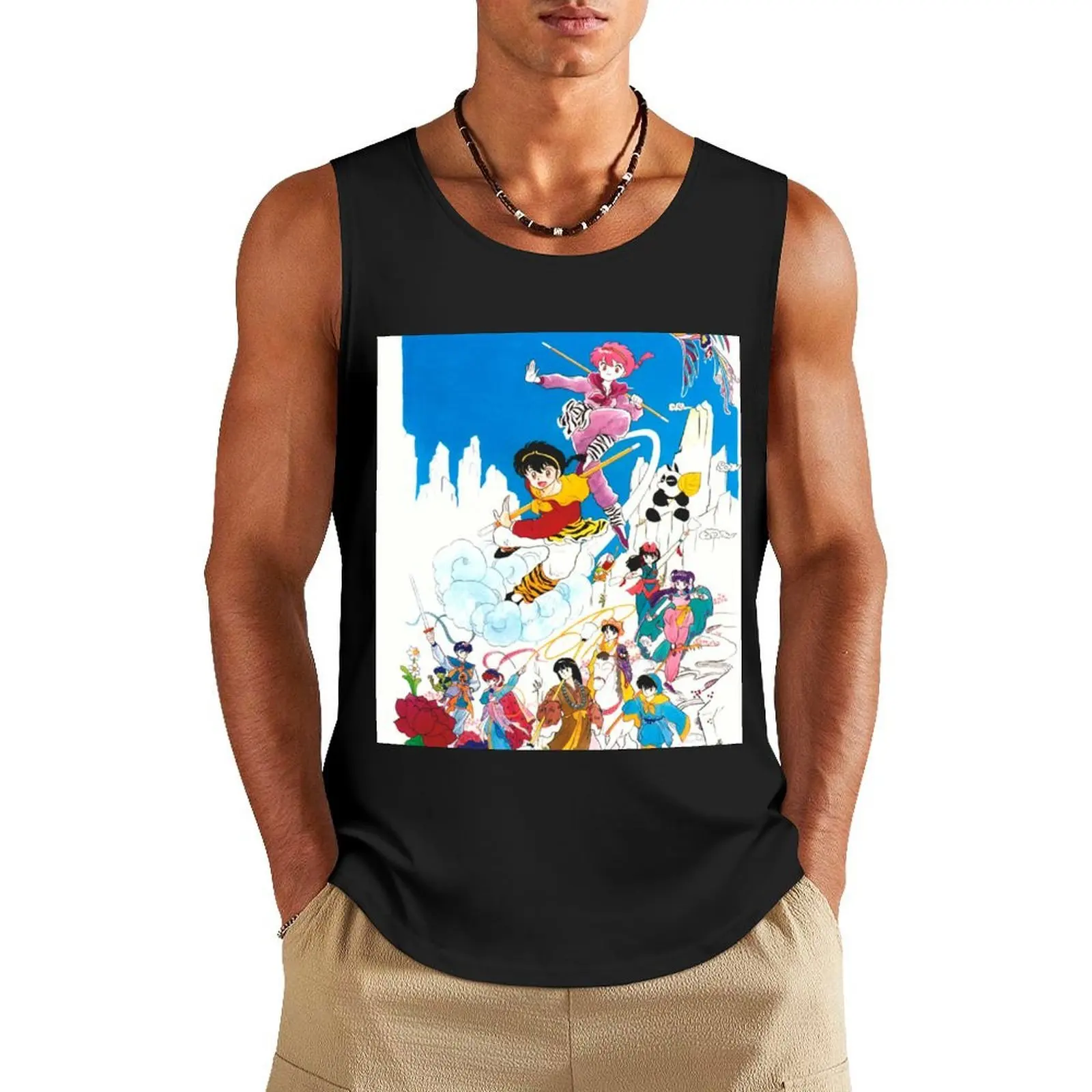 

Ranma 1/2 Poster Manga Vintage Tank Top Body man Man gym clothes singlets for men
