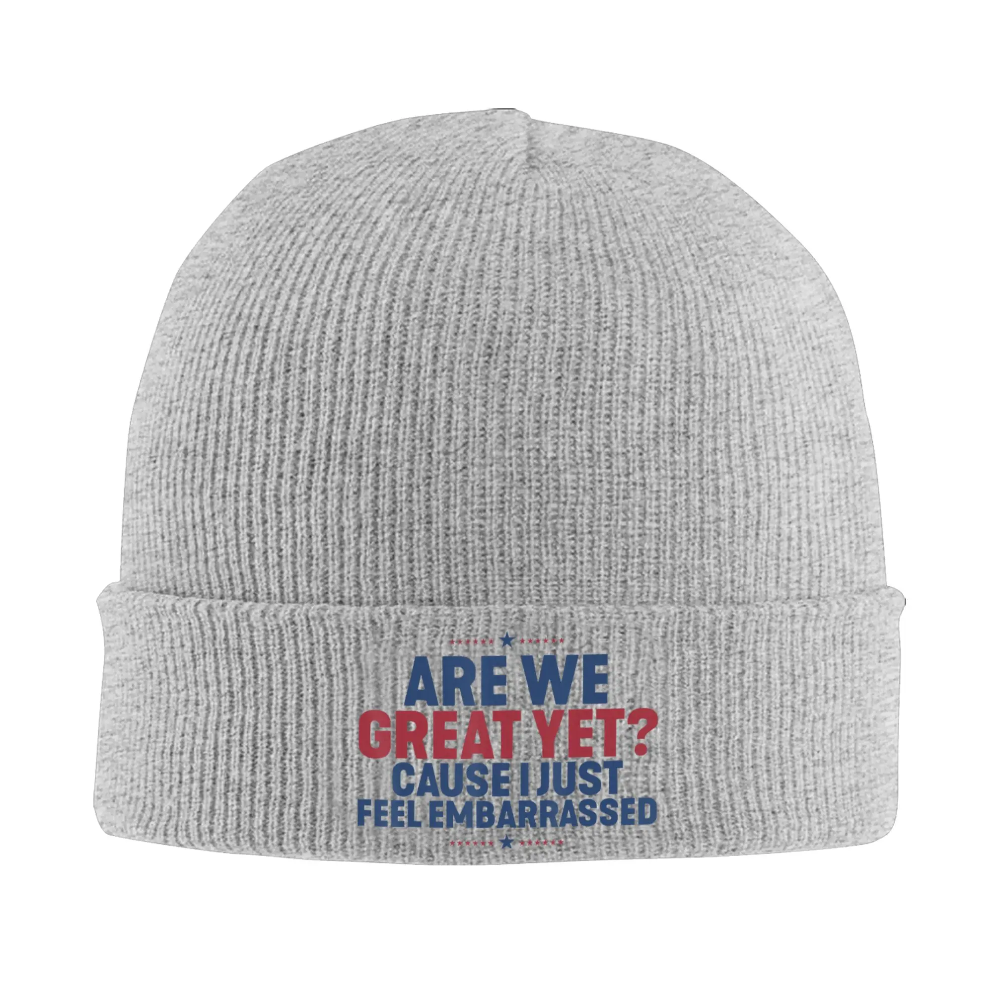 Are We Great Yet Cause I Just Feel Embarrassed Knitted Hats Autumn Winter Beanie Ski  Caps Unisex Acrylic Hip Hop Skullcap