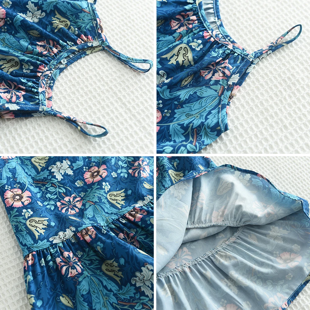 الصيف الفتيات موضة الأزهار طباعة الحلو أكمام فستان الحمالة + حقيبة 2 قطعة مجموعة 3-7 سنوات الأطفال عطلة ملابس كاجوال